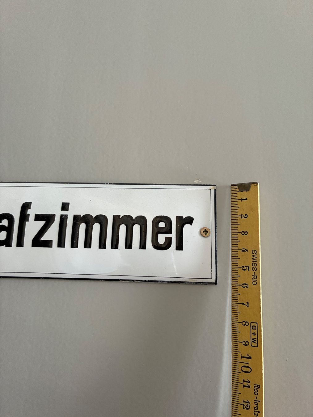 Schilder: Altes Emailschild Schlafzimmer – Gebraucht aus Steffisburg von Reitschel5 4