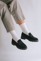 Damen Loafer schwarz mit Strassbesatz Grösse 38 gebraucht