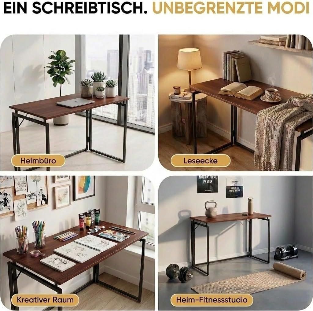 Tavoli: Schreibtisch klappbar 80x40 Computertisch Holz Braun – Nuovo e nell'imballaggio originale da Neuhausen venduto da apo_zn9s 5