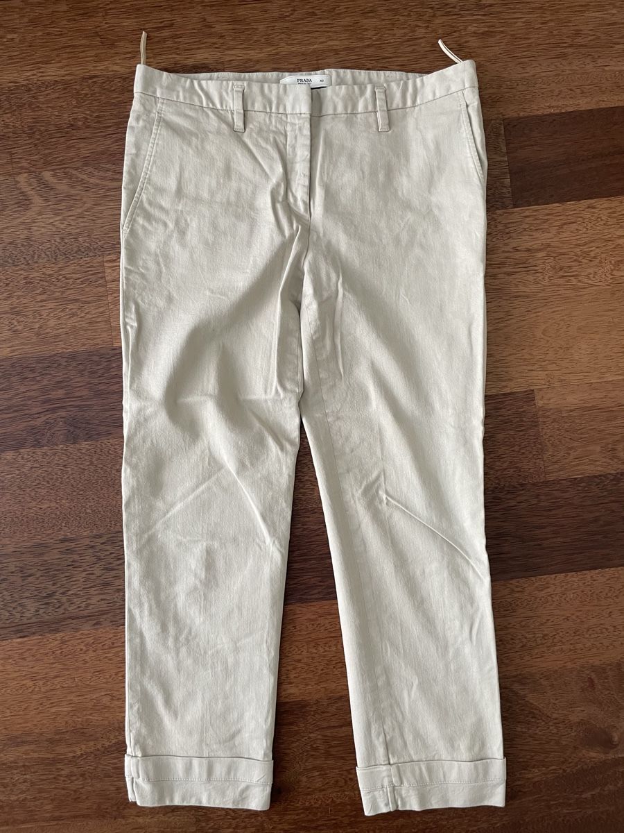 Prada Pantaloni: Prada - Hose chino beige Grösse 40 - 7/8 – Usato da Zürich venduto da Rollladen 1