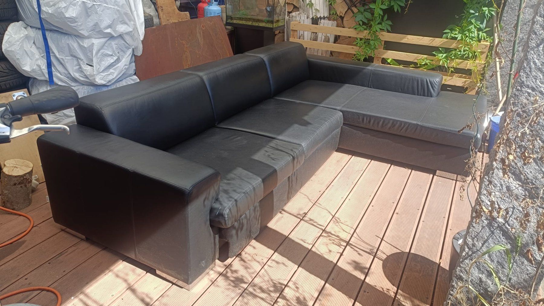 Divani: Ecksofa Leder schwarz  gebrauchter Zustand – Usato da Eschenbach SG venduto da sternen4 1
