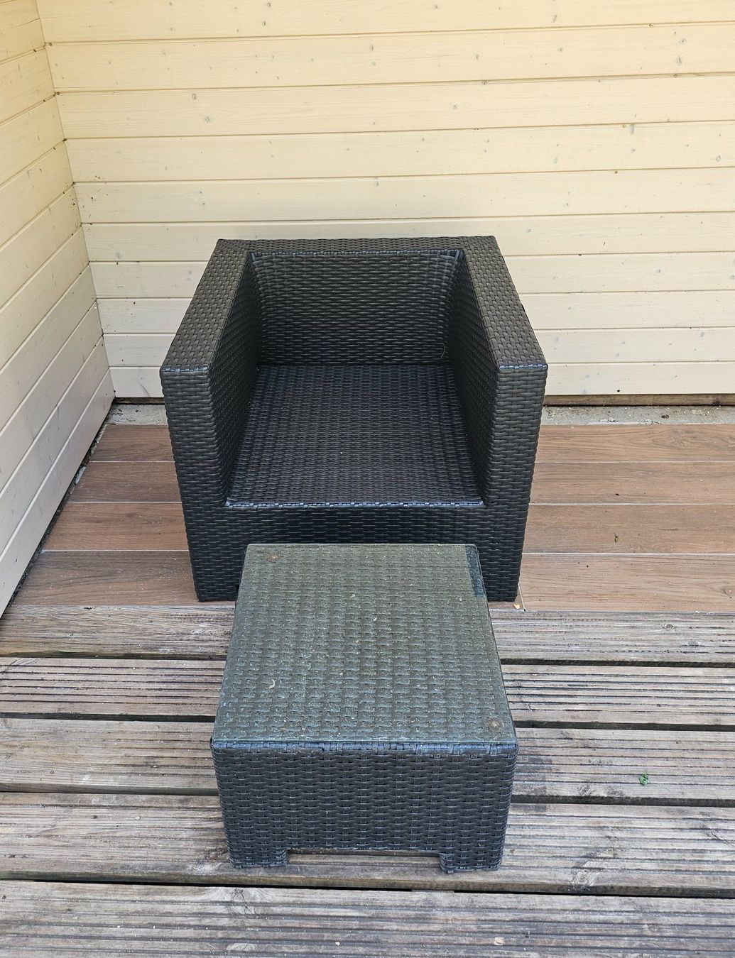 Poltrone: 1 x Rattansessel mit Beistelltisch – Usato da Etzgen venduto da juj_b678 1