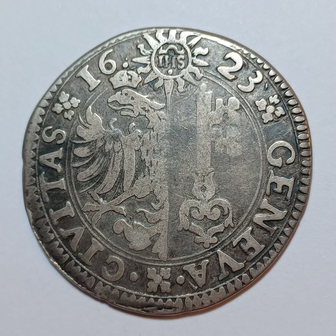 Tutti le monete: 1/2 Taler 1623 Genf HMZ 2-314e s-ss – Usato da Pfäffikon ZH venduto da Schweizer_Muenzen 1