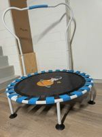 Kindertrampolin mit Haltegriff blau neuwertig