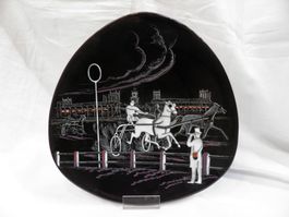 Grosser LONGWY Teller "Nocturne", um 1955, Midcentury Modern