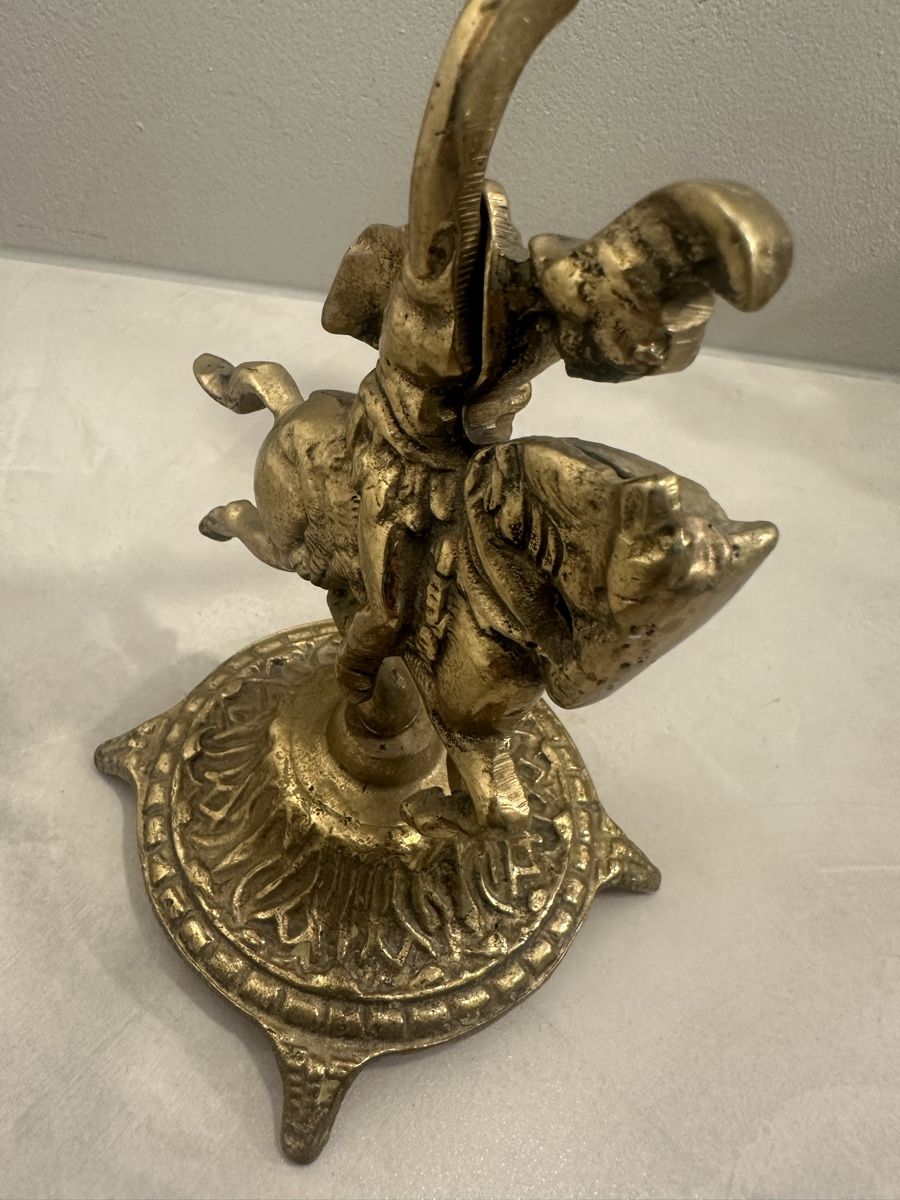 Portacandele: Antiker Messing-Kerzenständer mit Reiterfigur – Usato da Nebikon venduto da Bogdan_Antikes 2