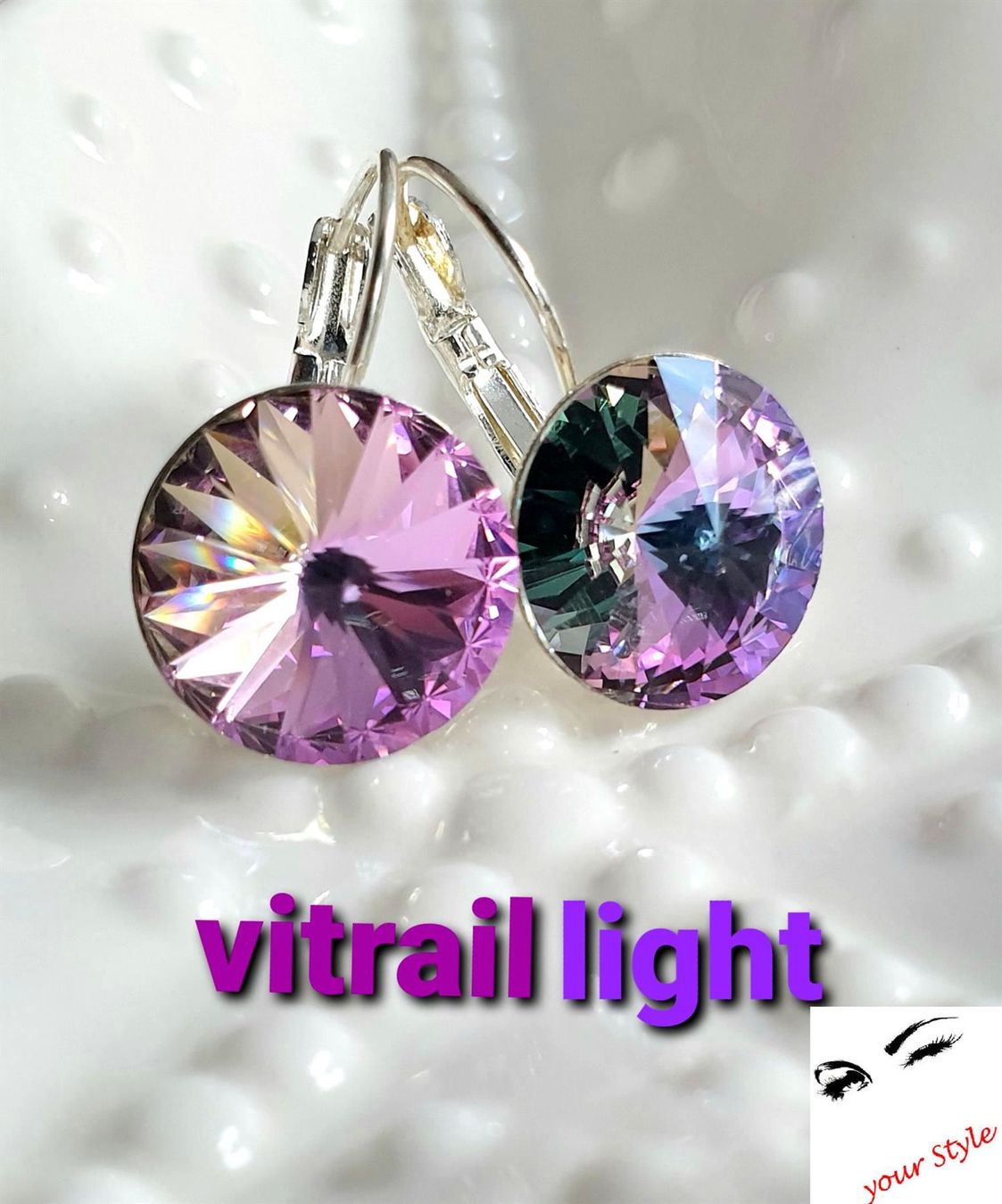 Orecchini pendenti & Orecchini a lobo: Ohrringe mit Swarovski 14mm, Farbe vitrail light – Nuovo e nell'imballaggio originale da Oberglatt ZH venduto da -your-Style-
