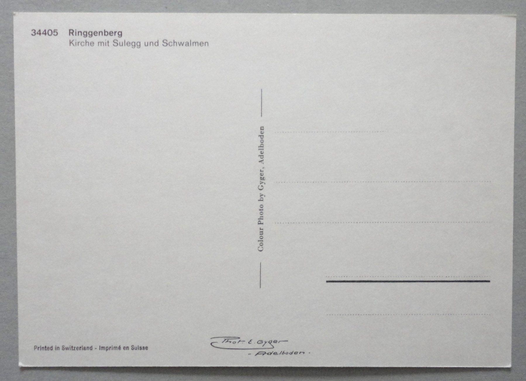 Cartoline postali: Ringgenberg, Kirche mit Sulegg und Schwalmen – Usato da Fétigny venduto da Billy2miny 1