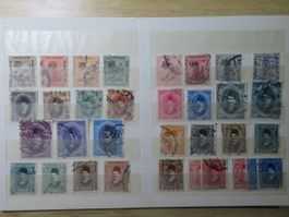 Ägypten alte Briefmarken auf 2 Steckkarten, alles abgebildet