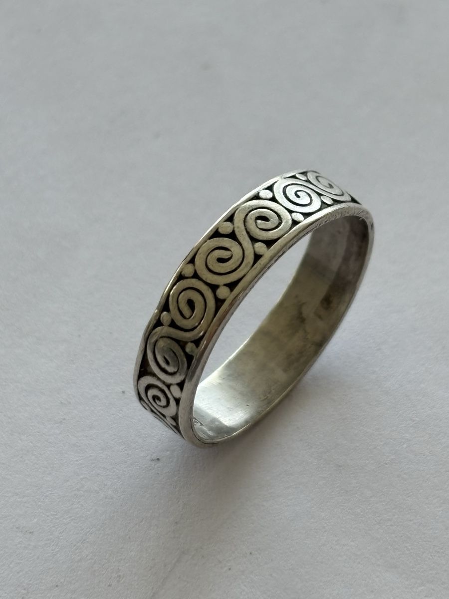 Anelli: Silberring 925 mit Spiralmuster,Vintage Stil – Usato da Langnau am Albis venduto da flusspflege 1