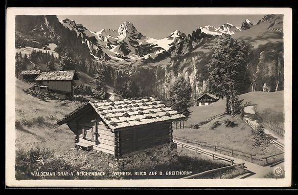 Ansichtskarten: Wengen, Waldemar Graf von Reichenbach, B – Gebraucht aus Berlin von bartko-reher