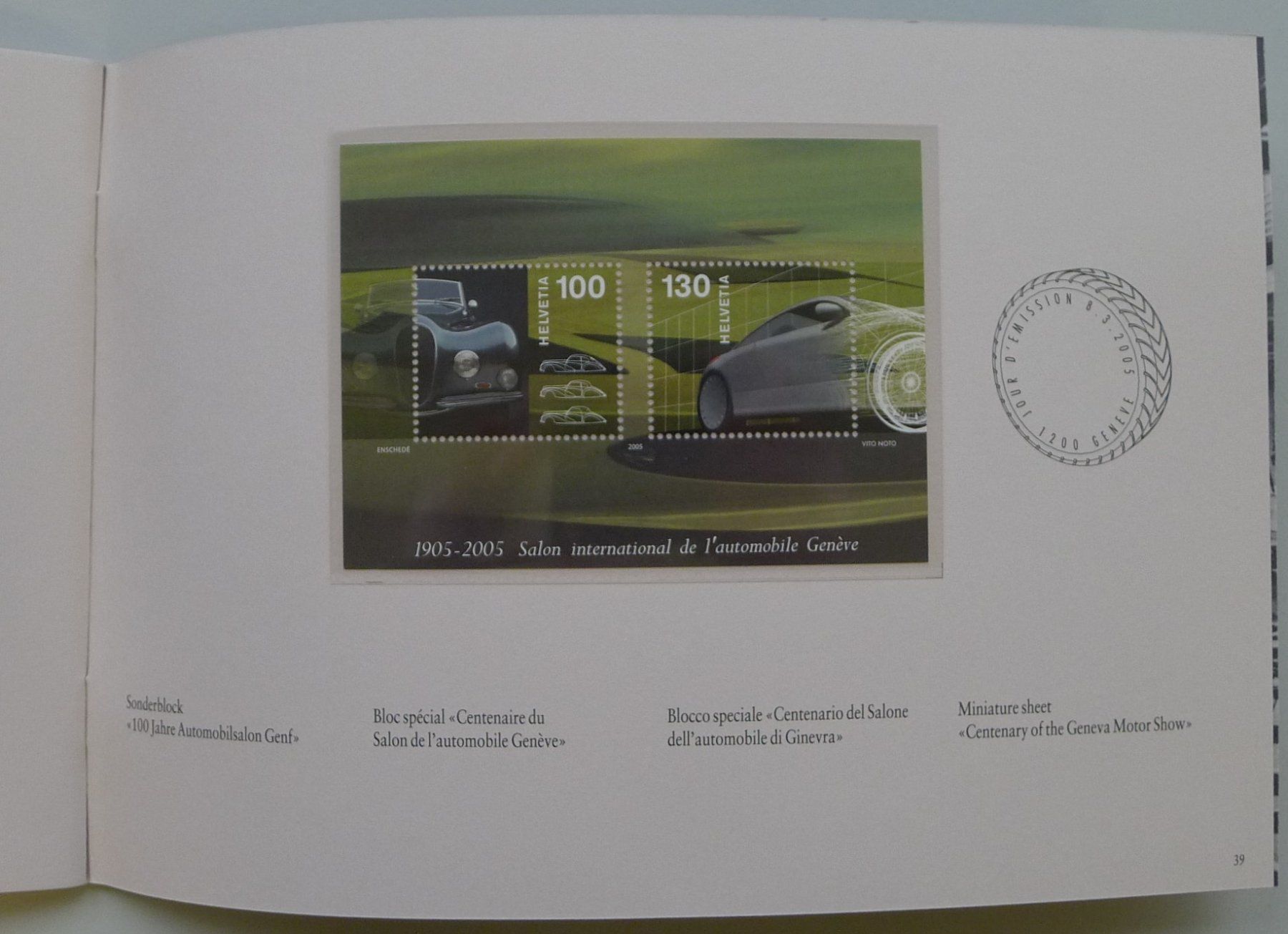 Tutti i francobolli: 2015, Briefmarken-Heft Schweizer Automobile, günstig ! – Usato da Sursee venduto da Luzernerraute 6