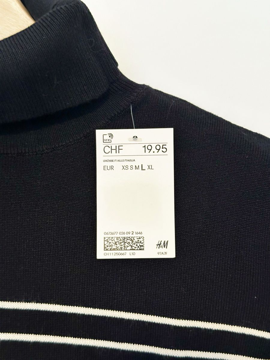 H&M Pullover & Sweatshirts: H&M RollkragenPullover, Grösse L, gestreift, neu mit Etikett – Neu (gemäss Beschreibung) aus Eglisau von Brewster1 1