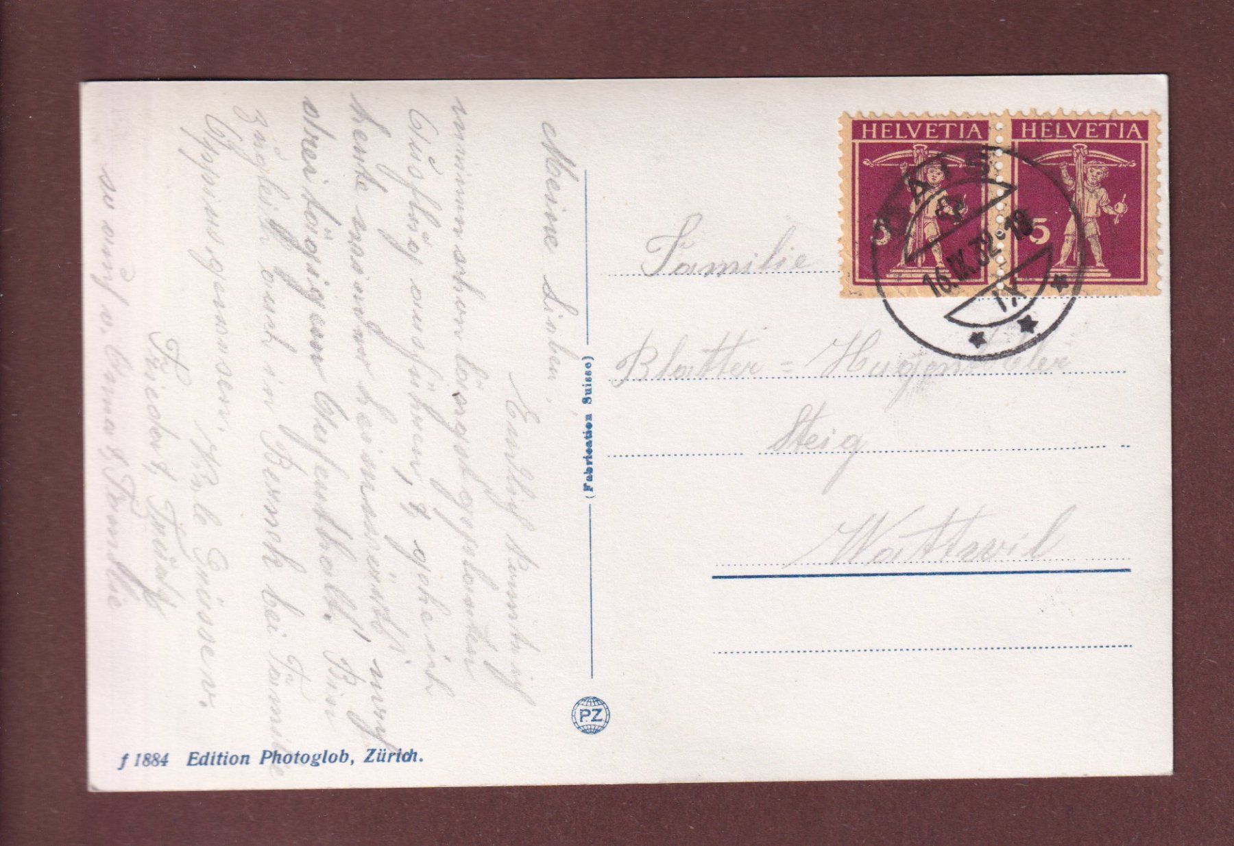 Cartoline postali: GAIS - Dorfplatz - 1932 – Usato da Pully venduto da nicecards-shop 1