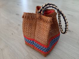 50er 60er Jahre Basttasche Handtasche Rockabella Mid Century