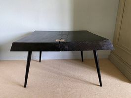 Couchtisch / Beistelltisch, Massivholz schwarz