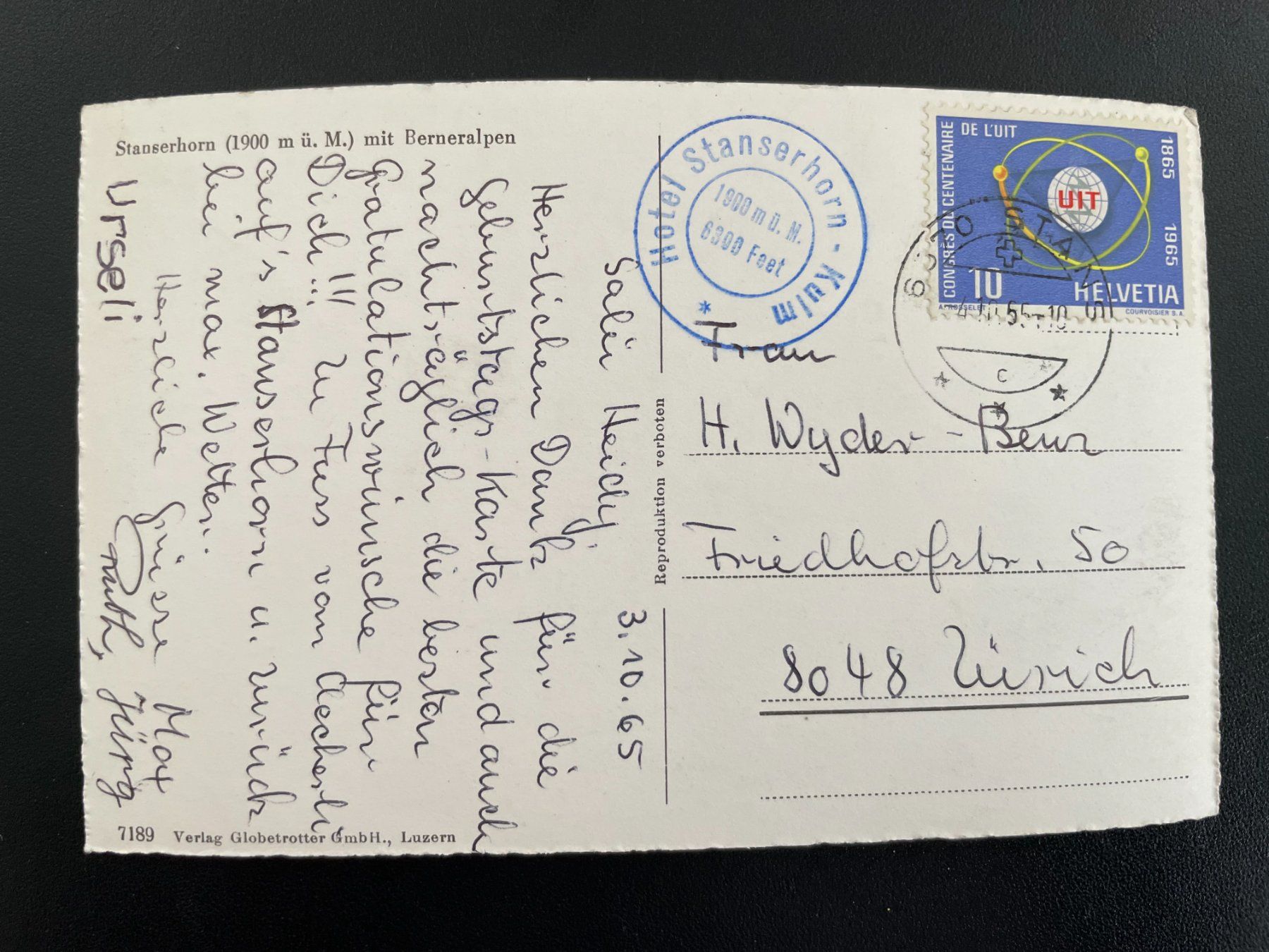 Cartoline postali: AK NW Stanserhorn mit Berner Alpen – Usato da Thal venduto da Danny82 1