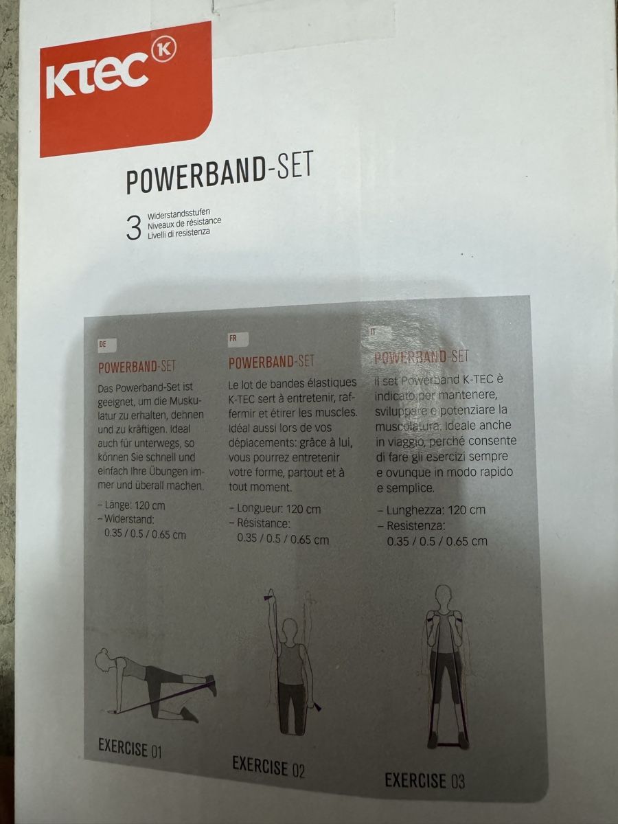 Hometrainer: Ktec Powerband-Set Widerstandsbaender Set neu – Nuovo e nell'imballaggio originale da Pfäffikon ZH venduto da Tetu.33 1