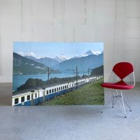 XXL Bild - Schweizer Bahn - Thunersee & Alpen