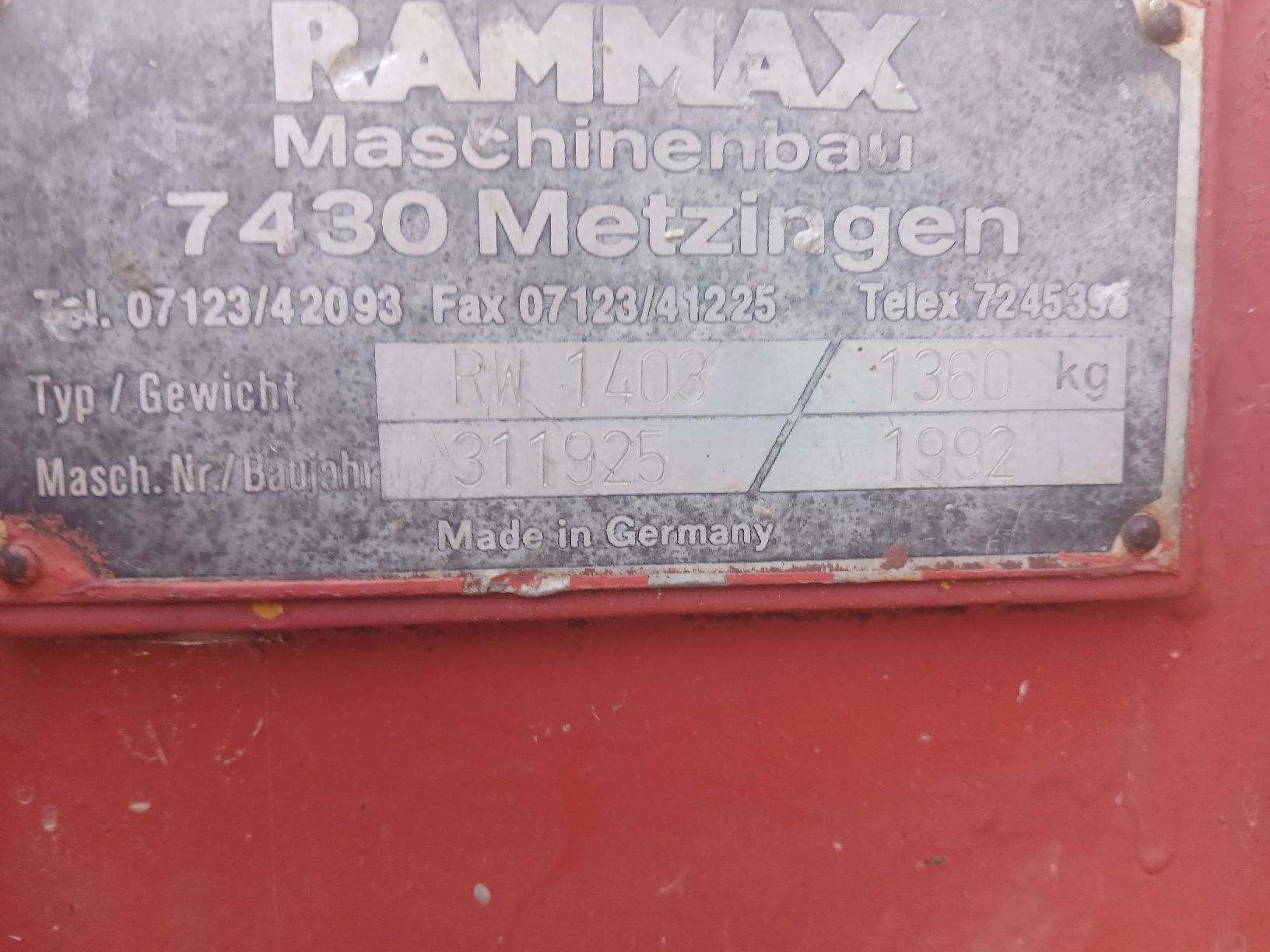 Rammax Tutte le macchine: Rammax Grabenwalze RW 1403 – Usato da Rüeggisberg venduto da rapidu 2