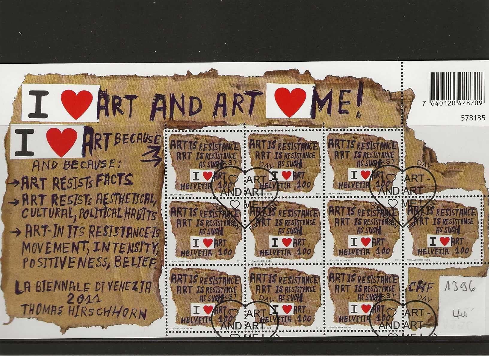 Alle Briefmarken: timbre 1396 feuillet de 10 timbres – Gebraucht aus Sorvilier von carose01