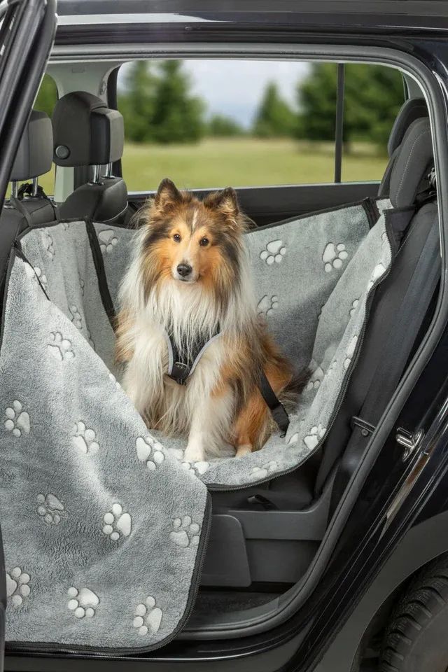 Niches, paniers: Trixie Autositzbezug Fleece Polyester Schwarz  – D'occasion à Egerkingen par Toengi01