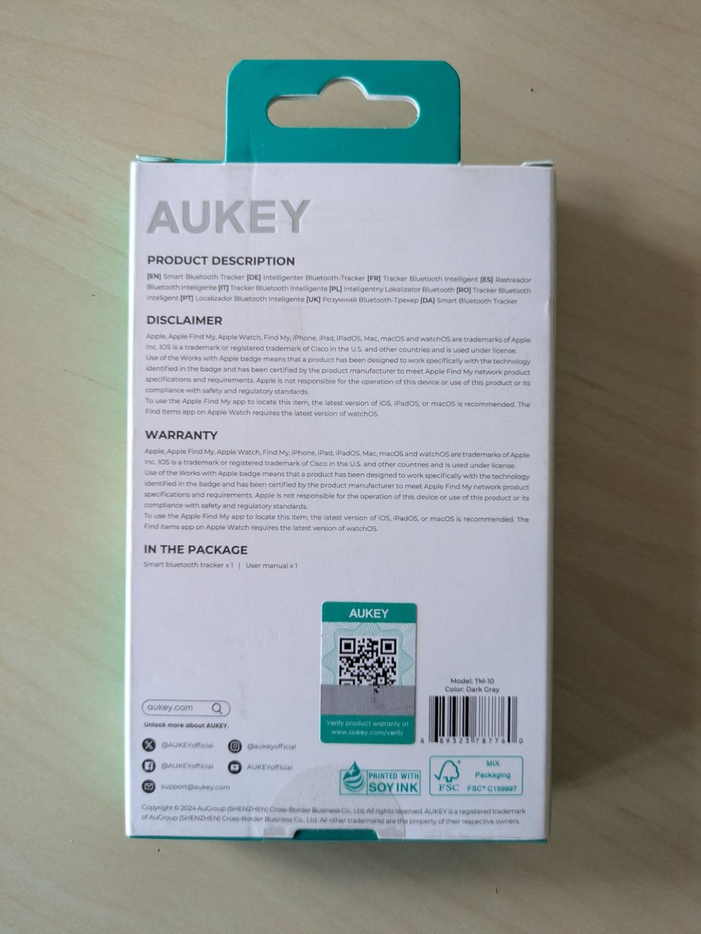 Portachiavi: Aukey Track Mate 1 Tracker (Apple Find My) – Nuovo e nell'imballaggio originale da Zürich venduto da ms993 1