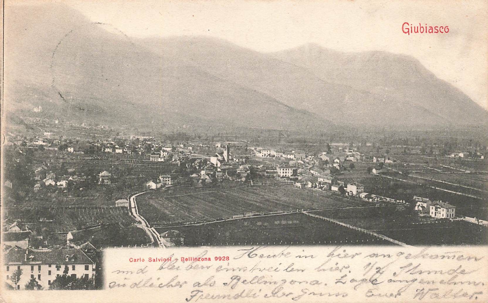 Cartoline postali: Giubiasco timbro feldpost Bellinzona – Usato da Biasca venduto da Blenio71