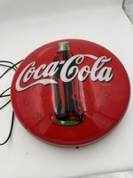 Coca-Cola Leuchtreklame rund rot gebrauchter Zustand