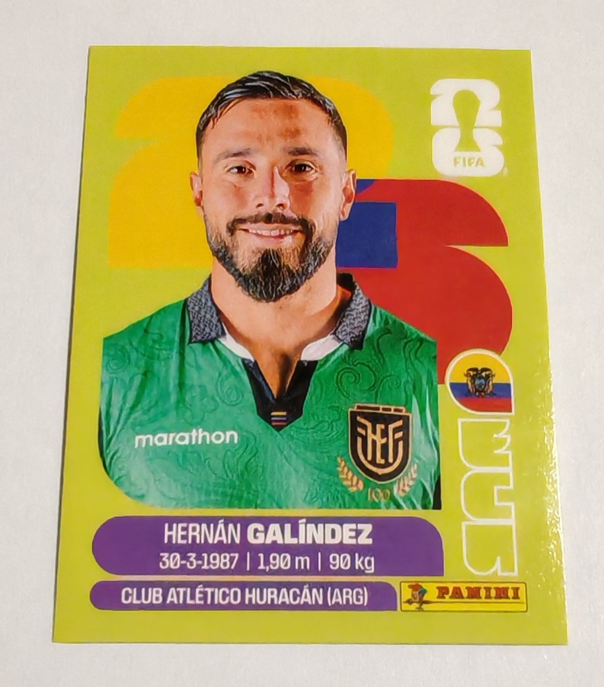 Panini Cartes à collectionner: Hernan Galindez - ECU 2 – Neuf (Voir description) à Rietheim par Squaley