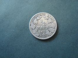 Deutschland  1/2 Mark 1905  silber