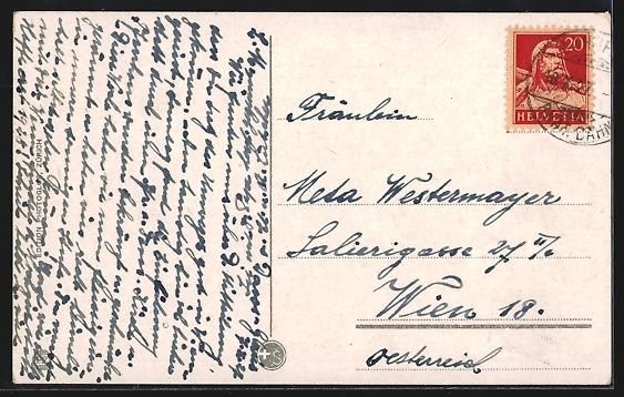 Cartoline postali: AK Davos, Teilansicht vom Gemsjäger aus – Usato da Berlin venduto da bartko-reher 1