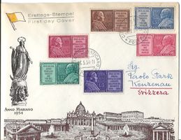 Vatikan, FDC 1954, Päpste