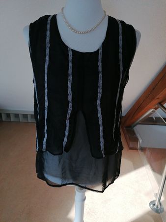 Schwarzes Oberteil Ivar Niederberger Gr. 38 Top ärmellos