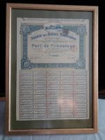 alte Aktie -  historisches Wertpapier inkl. Rahmen