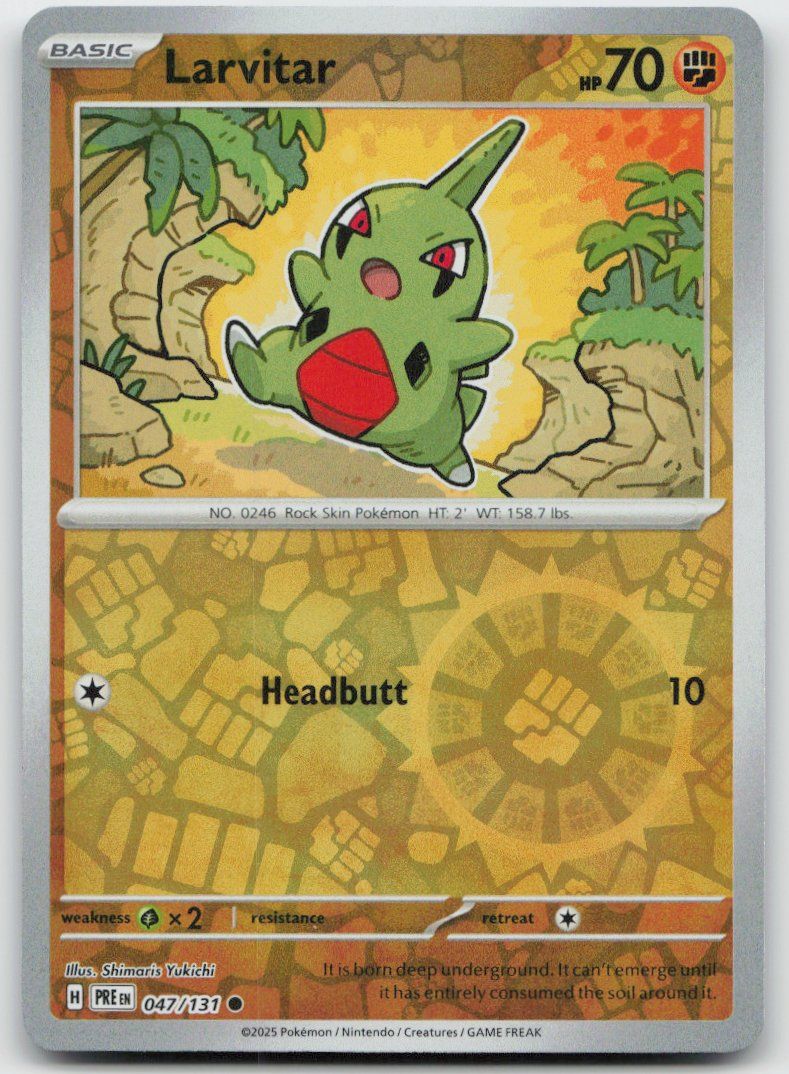 Pokémon Carte collezionabili: Pokemon Larvitar Reverse 047/131 PRE EN 2025 – Usato da Lugano venduto da VlaseCard