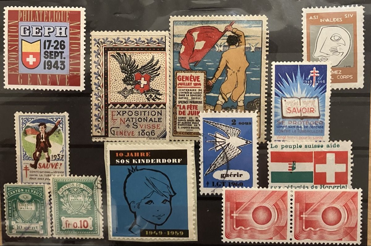 Tutti i francobolli: Vignetten, diverse Marken Schweiz – Usato da Hunzenschwil venduto da nixnevis