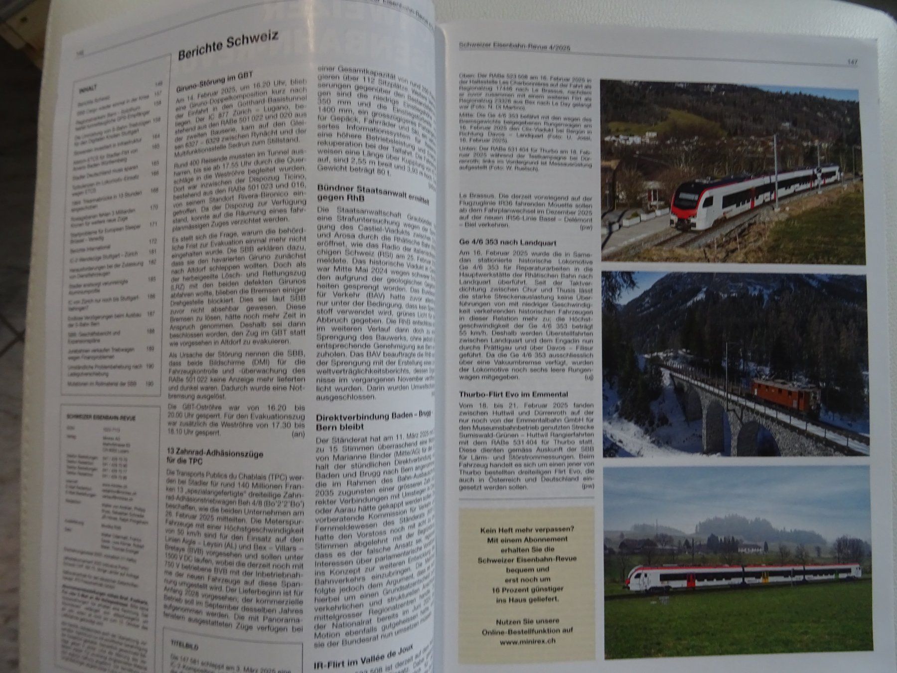 Riviste & Magazine: Schweizer Eisenbahn-Revue 4/2025 – Nuovo (secondo la descrizione) da Teufen AR venduto da Brandan2171 1
