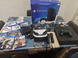 PS4 Pro 1TB avec VR, jeux et accessoires