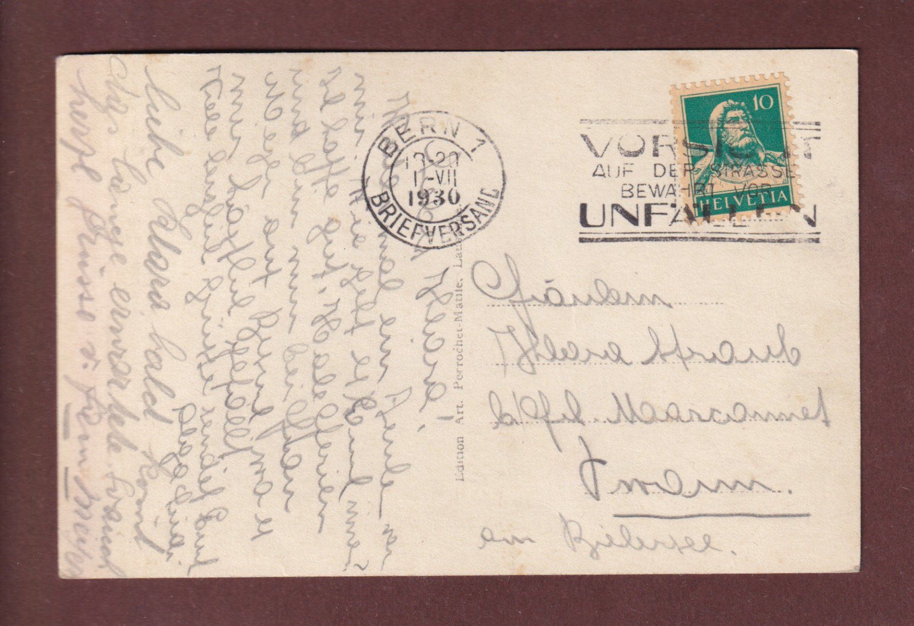 Cartoline postali: BERN - Pauluskirche - 1930 – Usato da Pully venduto da nicecards-shop 1
