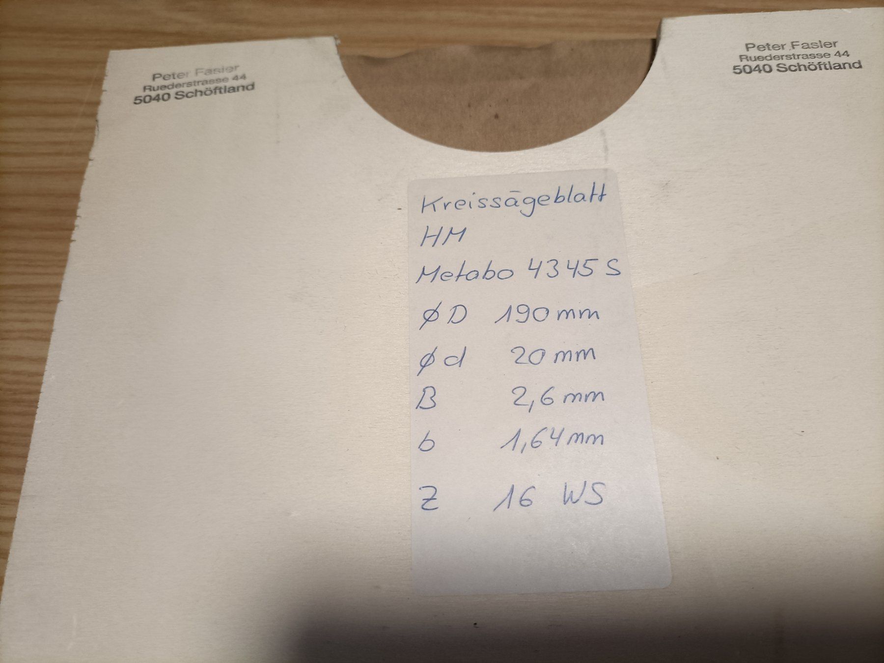 Seghe: Kreissägeblatt HM 190mm gebraucht – Usato da Schöftland venduto da Snacketti7