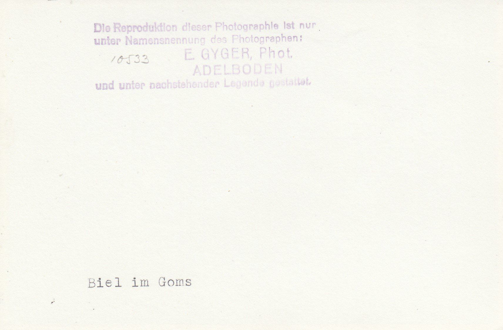 Cartoline postali: Biel   VS  im Goms – Usato da Brig venduto da Valcards54 1