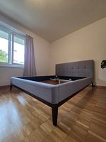 Graues Polsterbett 160x200 cm
