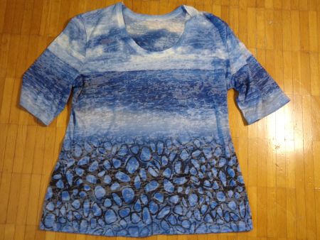 Damen T-Shirt dunkel blau   Gr. Ca M