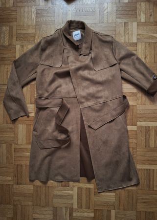 Manteau femme Gémo marron aspect daim taille 36 