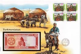 Grosser Banknotenbrief  Turkmenistan