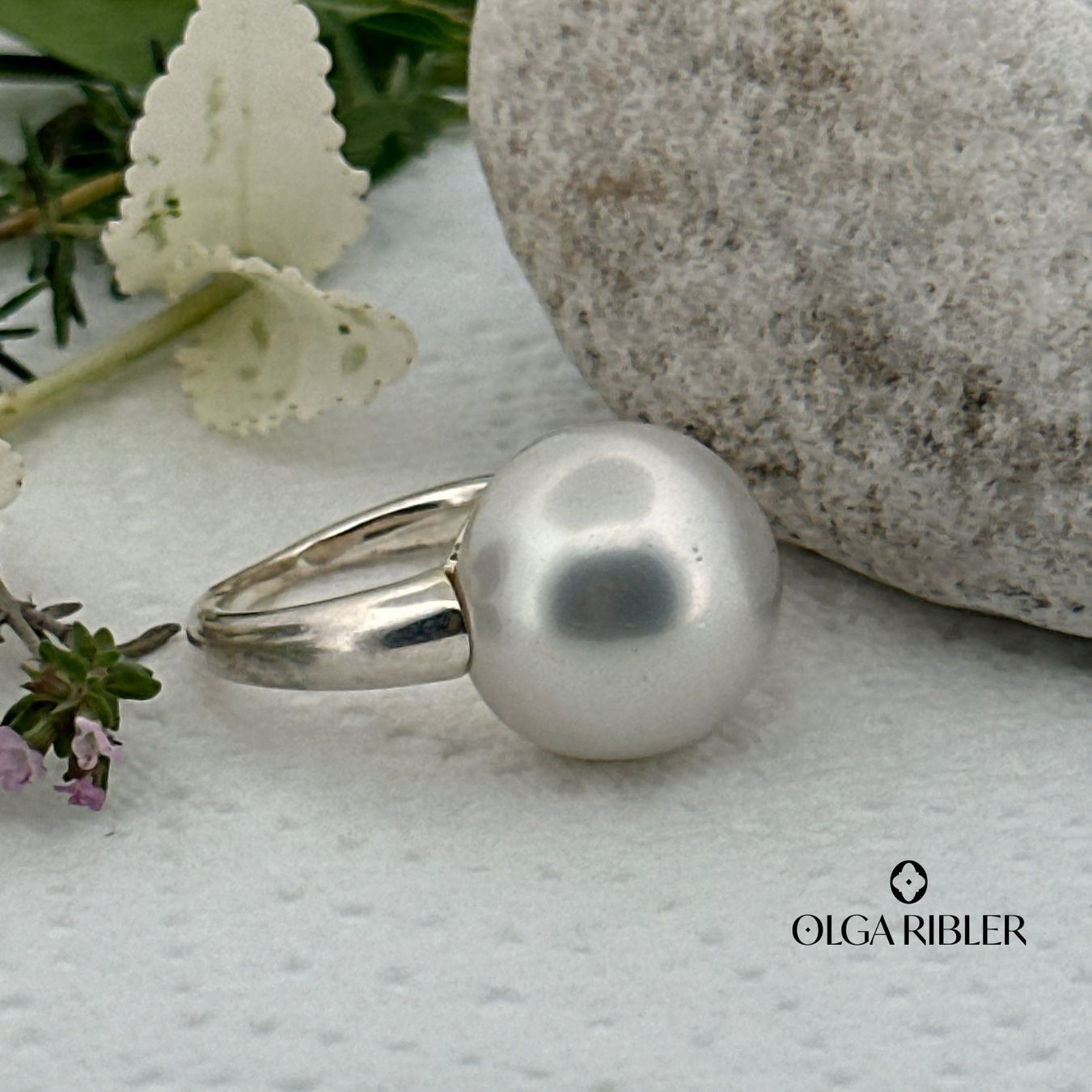Olga Ribler Anelli: Kunstperle Sterling Silber Ring - Grösse 55 – Nuovo (secondo la descrizione) da Luzern venduto da Schmuckoutlet 7