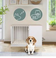 Hundekäfig mit Näpfe und Kissen für große Hunde Hundehaus