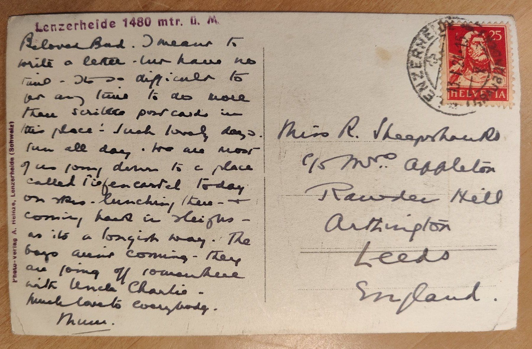 Cartoline postali: Lenzerheide Winterlandschaft um 1920 – Usato da St. Erhard venduto da Chaeferli6 1