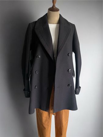 Burberry Wollmantel Caban / Peacoat Dunkelblau Navy Gr. 38